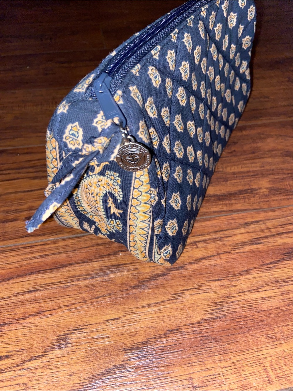 Pierre Deux French Country Cosmetic Bag Never Used Blue Gold